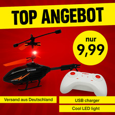 2-Kanal ferngesteuert IR Hubschrauber mit LED & Aufladung, Kinder Spielzeug