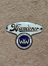 Emaille Plakette Wanderer-Werke Chemnitz 1920er Jahre