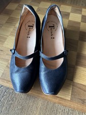 Think! Pumps Damen High Heels Stiletto Peep Toes Gr. EU 40 Leder Blau  EDEL