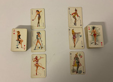 2 Stück Playing Cards  Pin Up Girls 50er Jahre Stil Rommespiel Erotik,2x55 Stück