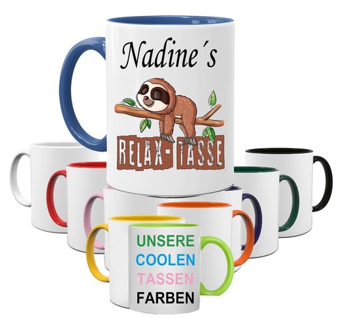 Faultier relax tasse - relax, mit