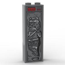 LEGO® Brick 1x2x5: Verbrecher in Karbonit (custom print)