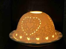 Starlight Windlicht Porzellan, weiß Nr. 51 Herz, Porzellan Windlicht