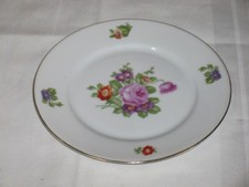 Heinrich & Co , H & C Selb , kleiner Teller  Blumendekor Goldrand Ø 15,5 cm