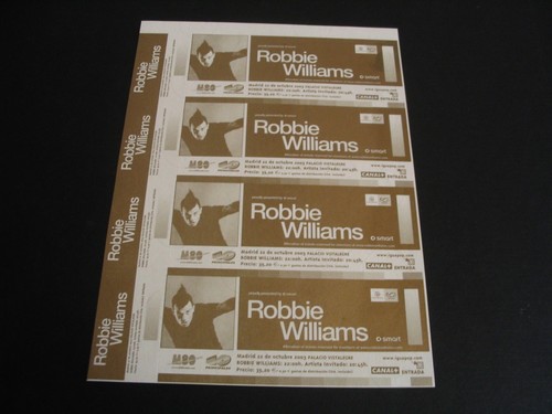 Robbie williams tickets - robbie,