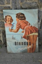Altes Reklameschild 40/50er J. Blendax Zahncreme,Drogerie,Krämerladen,Mädchen