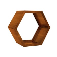 Holzlege - 6-Eckig Kaminholzregal Cortenstahl Individuelles Holzlager Edelrost