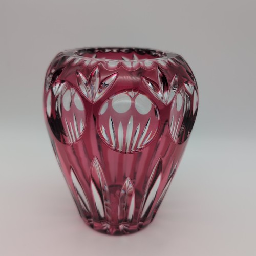 Bleikristall vase überfang - bleikristall,