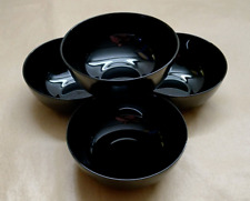   4 x Müslischalen 12 cm Luminarc Hartglas Schwarz Mikrowelle/Geschirrspüler ja