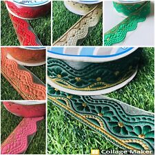 sticken Borte Spitze Sari Lehenga Nähen Deko Breit3cm Wünschfarbe Nichtelastisch