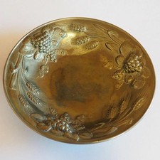 Vintage Messing Schale Trauben