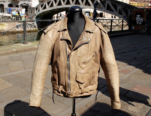 Herren lederjacke biker