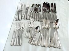 6 Personen Tafel Besteck mit Fischbesteck 54 Teile Deetjen Perles versilbert