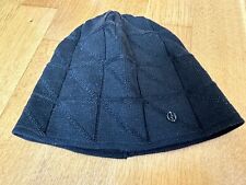 Neu, GIORGIO ARMANI Mütze Beanie schwarz Relief Muster 44cm, Baumwolle