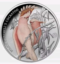 Major Mitchell's Kakadu John Gould Vögel Australien 1 Oz Silber 2023