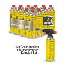 12x Gaskartuschen Butangas