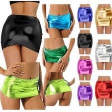 Sexy Damen Lack Leder Bodycon