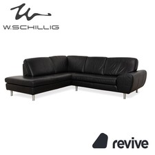 Willi Schillig Leder Ecksofa Schwarz Sofa Couch