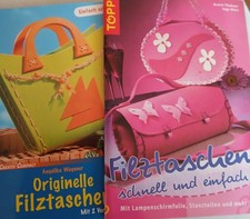 Filztaschen nähen  2 Bücher