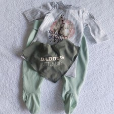 Puppenkleidung 3tlg. Hose mit Fuß -Langarmshirt und Halstuch  Größe:  ab 50  cm