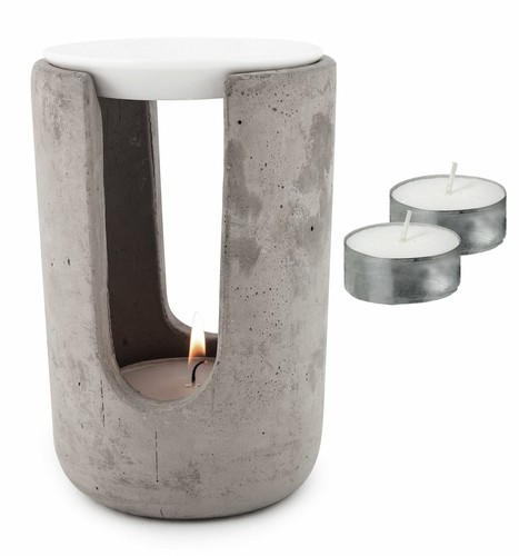 Duftlampe beton weiß 10x15cm - duftlampe,