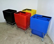 Verkaufskorb Einkaufskörbe rot 25x neu Korb 22 Liter + Stapelwagen neu Korbwagen