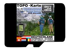 TOPO Karte 4GB microSD DEUTSCHLAND Alpen D A CH Trekking GARMIN BaseCamp WANDERN