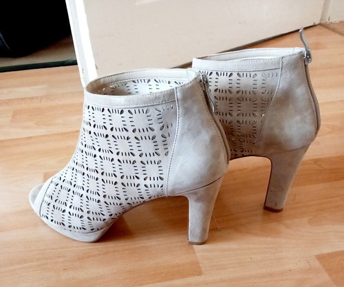 High heel peeptoe stiefelette - high-heel,