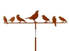 Gartenstecker Metall Vögel im