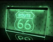 Route led leuchtreklame - route, 66