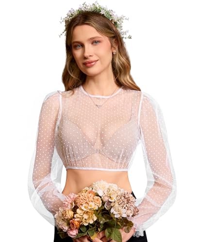 Dirndlbluse transparent punkt - dirndlbluse,