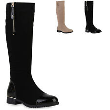 Damen Leicht Gefütterte Klassische Stiefel Profil-Sohle Schuhe 840545 Trendy Neu