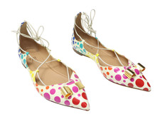 SALVATORE FERRAGAMO Schuhe Damen (US) 8 Tone Toe Flats Bunt Polka Dot