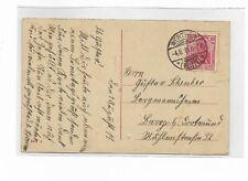 Heimat / WERTHER (WESTF) a 4.8.19, Gitter-Stempel auf AK nach Barop mit EF 86II