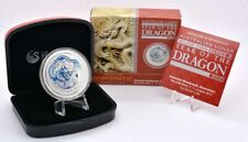 1 Unze / Oz Silber Lunar 2 Drache weiss / hellblau - 2012 - mit Box & Zertifikat
