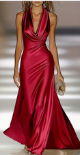 sexy Satin-Halter Neck kleid