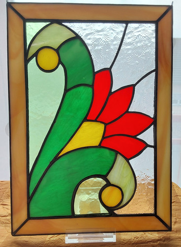 Tiffany fensterbild rote - fensterbild,