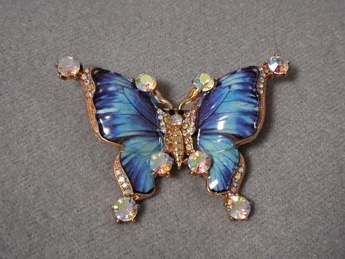 Schmuck brosche emaille - brosche, blau