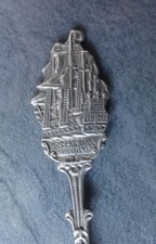 Schönes Löffelchen Sammlerlöffel altes Segelschiff "Zeven Provincien" versilbert