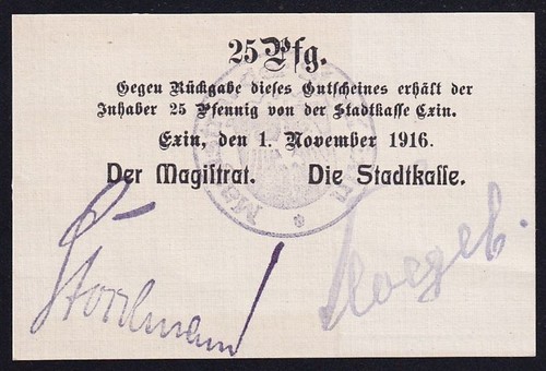 Exin pfennig 1916 - 25,
