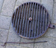 Ofen Rost Gitter rund aus