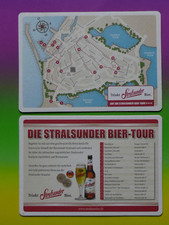 Stralsunder Bier  "Bier Tour durch Stralsund"  rechteckiger  Bierdeckel  NEU