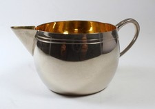 Chrom  Sahnegießer  innen vergoldet ca. 1915  - Deko