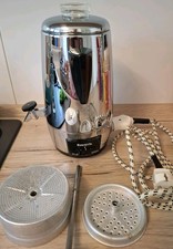 Vintage 60er Jahre Rowenta Kaffeebereiter Perkolator E5225 Edelstahl Chrom TOP