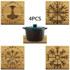 4x Wikinger Topf-Untersetzer
