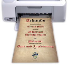 Urkundenpapier 25 Blatt A4 250g/m² beidseitig marmoriert Urkunde Zertifikat NEU