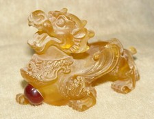 Sammeln Eine Mythos Drachenstatue, aus Bernstein? Amber? *****