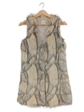 Cream kunstfellweste damen - cream,