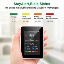 CO2 Melder Messgerät Luftqualitätsprüfer Co2 Ampelanzeige Luftqualität Prüfer DE