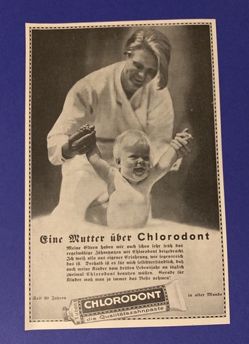 Chlorodont 1938 werbung 30er - chlorodont,